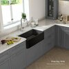 Kibi Pure 33 Fireclay Kitchen Farmhouse Apron Front Single Bowl Sink - Matte Black K2-SF33MB